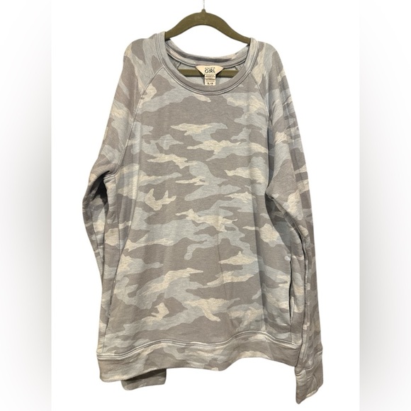 Athleta Blue Camo Sweatshirt - Picture 1 of 5